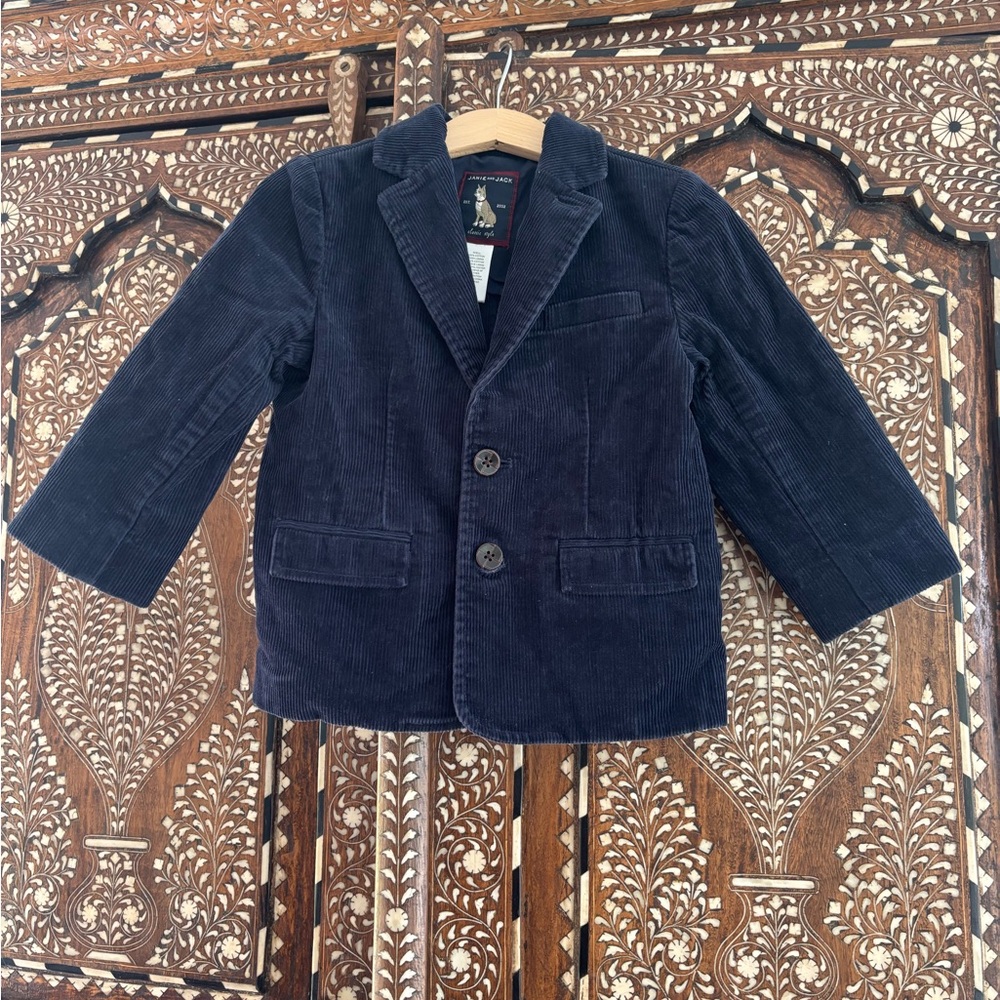 Janie and Jack Navy Corduroy Blazer